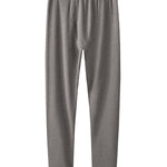Men's Solid Color Double-Layer Bamboo Fiber Thermal Bottoms