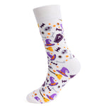 4 Pairs Pumpkin Personality Skeleton Cartoon Trendy Cotton Crew Socks
