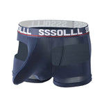 3 Pack Men's Mid-Rise Ice Silk Hollow-Out Trunks