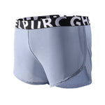 2 Pack Men's Ice Silk Side-Slit Athletic Loose Fit Elastic Lounge Sleep Boxer Shorts