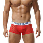 Men's Sexy Transparent Striped Trunks