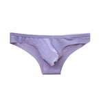 4 Pack Men's 3D U-Pouch Low Rise Ice Silk Cooling Satin Bikinis