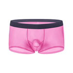 2 Pack Men's Ice Silk Separated Pouch Breathable Stretch Fit Trunks