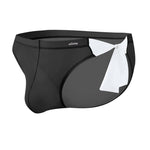 Men's Sexy Translucent Lace-up Briefs with Unfastened U-shaped Large Pouch