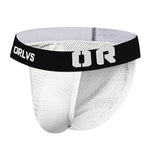 2 Pack Men's Sexy Transparent Seamless Mesh Solid Color Breathable Trunks & Bikini