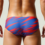 Men's 3D Print Breathable Quick Dry Beach Vacation Swim Briefs