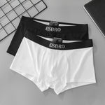2 Pack Men's Sweat-Wicking Solid U-Pouch Breathable Trunks