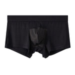 2 Pack Men's Ice Silk Antibacterial Mid-Rise Day-Long Comfort Soft Trunks