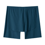 Men's Ice Silk Raised Opening Culottes Mesh Plus Length Boxer Briefs