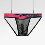 2 Pack Men's Large Pouch Semi-Transparent Sexy Bikini