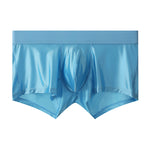 3 Pack Men's Wide Elastic Waistband Solid Color Enhancing Pouch Trunks
