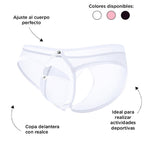Men's Solid Color Detachable Front Pouch & Back Slit Briefs