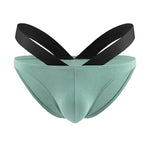 3-pack Men's Double-layer Pouch V-neck Double-waist Bikini
