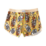 3 Pack Men's Trendy Print Ice Silk & Breathable Casual Style Boxers Shorts