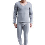 V-Neck Thermal Underwear With Fleece Lined
