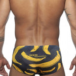Men's Banana Print Swim Briefs with Removable Pad