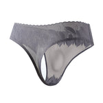 4 Pack Men's High-Stretch & Low-Rise Lace Trim Large Pouch Thongs