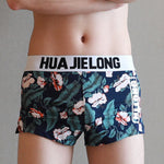 2 Pack Men's Ultra-Soft Cotton Playful Prints Mid-Rise Trunks