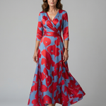 Brya | Cross Wrap Neck Midi Dress