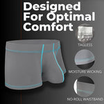 3 Pack Men's Large Pouch Contrast Binding Trunks