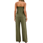 ZELENE™ – Breezy Strapless Wide-Leg Lounge Set