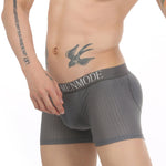 Sponge Cushion Mesh Buttock Boxer Briefs
