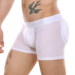 Sponge Cushion Mesh Buttock Boxer Briefs