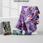 3 Pack Men's Cartoon Modal Printed Briefs And Trunks