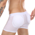 Sponge Cushion Mesh Buttock Boxer Briefs