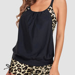 Tankini Swimsuits Tummy Control Two Piece Blouson Bathing Suit
