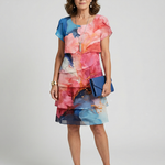 Olivia | Poised Marble Knee Length Dress