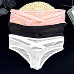 2 Pack Men's Sheer Ultra-Thin Silky Bikini with Cross Waistband