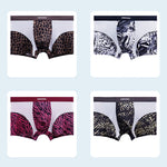 3 Pack Men's Breathable & Soft Ice Silk Leopard Quick-Dry Trunks