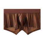 3 Pack Men's Wide Elastic Waistband Solid Color Enhancing Pouch Trunks