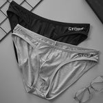 2 Pack Men's U-Shaped Pouch Single Layer Moisture-Wicking Comfortable Sexy Bikini