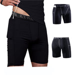 3 Pack Men's Side Pockets & High-Elasticity Compression Activewear Tights