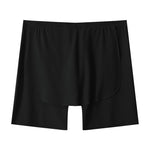 Men's Ice Silk Raised Opening Culottes Mesh Plus Length Boxer Briefs