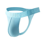 3 Pack Men's Solid Ribbed U-Pouch Breathable & Lifting Thongs