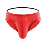 2 Pack Men's Low Rise Back Hollow 3D U-convex Large Pouch T-Back Briefs