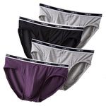 3 Pack Men's Soft and Breathable Solid Color Modal Briefs