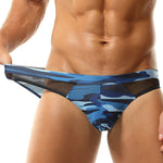 2 Pack Men's Classic Camo Mesh U-Shaped Pouch Breathable Briefs