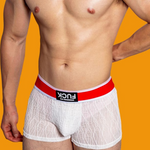 3 Pack Men's Lace Mesh Quick-Drying Breathable Solid Color Trunks