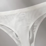 4-pack Men's Sexy Solid Color Letter Seamless Thong