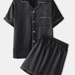 Men's Button Down Satin Pajama Set