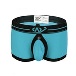 2 Pack Men's Large Pouch Back Opening Sexy Trunks
