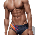 Men's Youth Training Fashion Print Swim Brief