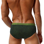 Men's Supportive Fit Anti-Odor Glazed Solid Color Low-Rise Swim Trunks