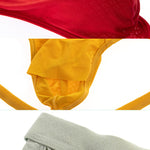 3 Pack Men's Solid Color Contoured Pouch Skin-Friendly Jockstraps