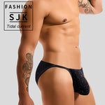 3-pack Men's Sexy Breathable U-convex Big Pouch Bikini