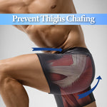 Men's Long Anti-Chafing Athletic Boxer Briefs